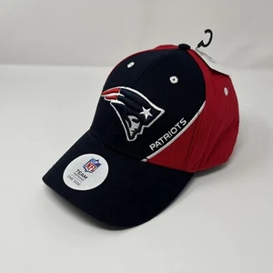 NFL Team Apparel New England Patriots Hat Cap Adjustable Red Blue Logo NWT - Picture 1 of 8