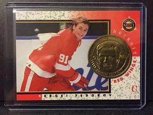 Sergei Fedorov 1997-98 Pinnacle Mint Die-Cut Card with Brass Coin #14 - Picture 1 of 1