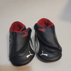 Red And Black Infant Puma Sneakers Size 1 - Picture 1 of 4