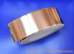 Copper Foil Tape REMNANTS Guitar shielding/Slug & snail barrier 3 Feet 50mm wide - Picture 1 of 1