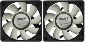 2 x Gelid Solutions Silent 6 PC Fans 6cm 60mm 3200RPM Quiet 24Hr RM Del x 2 Pack - Afbeelding 1 van 5