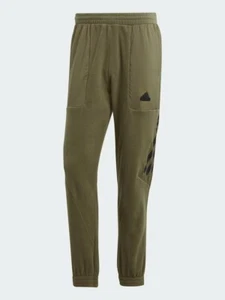 Pantalones de chándal para hombre Adidas Future Icon 3 rayas polar (IJ8859) verde - Imagen 1 de 6