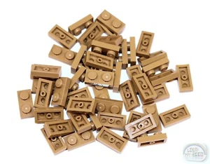 LEGO Classic - 3-Buck Bag - 40-ea, 1 x 2 Plate - Dk Tan - New - (3023) - Picture 1 of 4