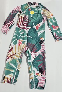 Baby Toddler Sun Protection Rash Guard Swimsuit with Crotch Zipper Size 18-24 M - Picture 1 of 5