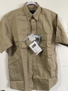 5.11 Tactical Tradie Shirt Men's Sm Short Sleeve TDU Khaki Button Up 71175 T18 - Picture 1 of 5