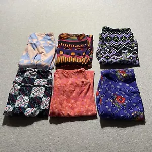 New Lot Of 6 LuLaRoe OS Leggings Womens Stretch Soft Knit Multi Colors - Picture 1 of 20