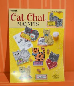 LEISURE ARTS Plastic Canvas Leaflet - CAT CHAT MAGNETS - Maryanne Moreck - Picture 1 of 3