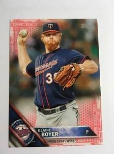2016 Topps Mini Red Parallel Blaine Boyer Twins 235 #'d /5 Rare Low S&H - Picture 1 of 1