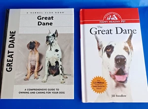 2 Great Dane Books Kennel Club & Happy Health Pet Guides to Owning and Care - Foto 1 di 18