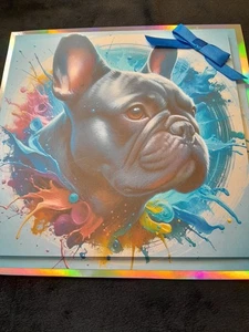 Nueva tarjeta de cumpleaños hecha a mano con temática de perro linda 8" X 8" - Imagen 1 de 5