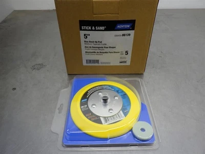 5 NEW! Norton Stick & Sand 5" Disc Back-Up Pad Med. Tapered Prof. 636425-06139 - Image 1 of 3