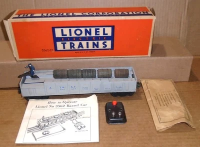 % Vintage Lionel O Gauge ... Operating "A.T. & S.F. Barrel Car #3562" w/ Box - Image 1 of 4