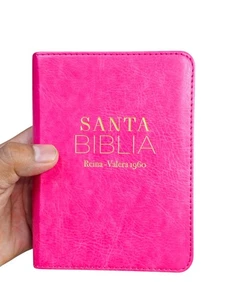 Biblia de Bolsillo RVR,1960 imitacion piel Color fucsia - Picture 1 of 7