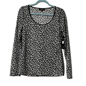 Karen Kane Womens Size M NEW WITH TAGS Leopard Print Long Sleeve Top - Picture 1 of 9