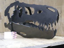 Dinosaur skull metal art. Heavy steel sculpture 