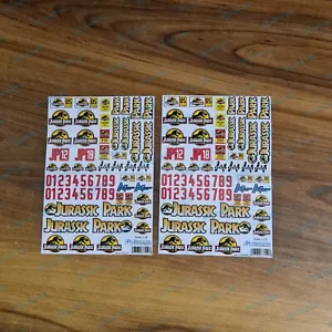 x2 1:18 1:24 Scale Jurassic Park RC Cut Decals Sticker Crawler Axial TRX4 SCX24 - Picture 1 of 3