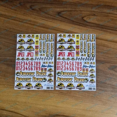 x2 1:18 1:24 Scale Jurassic Park RC Cut Decals Sticker Crawler Axial TRX4 SCX24 - Image 1 of 3