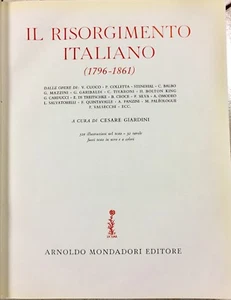 1958 IL RISORGIMENTO ITALIANO 1796 1861 C.Giardini - Imagen 1 de 5