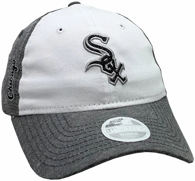 Sombrero ajustable gris/blanco Chicago White Sox para mujer tono brillante Foto 1 de 3