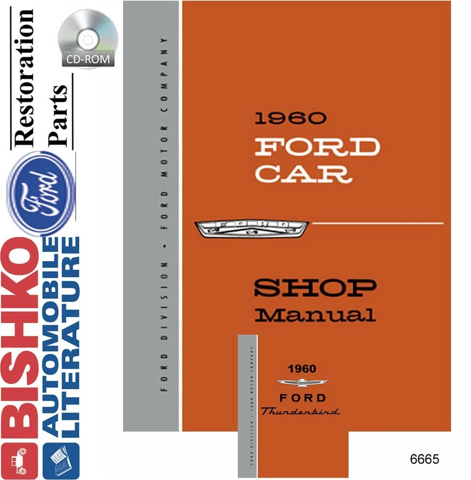 1960 Ford Shop Service Repair Manual Book CD Engine Drivetrain Electrical Guide — 第 1/1 张图片