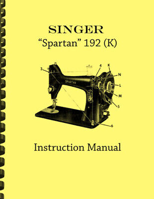 Máquina De Coser Singer Spartan 192 192k Manual De Instrucciones Del Propietario • 14.18€