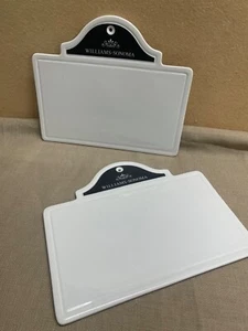Williams Sonoma Ceramic White Sign Dry Erase Kitchen Message Cheese Board Pair - Picture 1 of 12