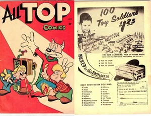 All Top Comics #6 1945 Fox Golden-Age 10¢ Funny Animal Rulah Issue GD/VG Complet - Picture 1 of 9