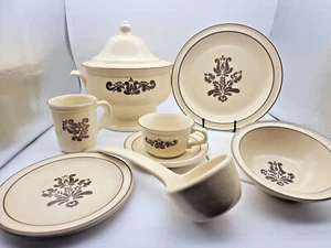 Pfaltzgraff Village Cream Brown Plates Canisters Pitcher Bowls Mugs Replace/Add - Picture 1 of 52