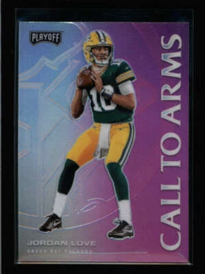 JORDAN LOVE 2020 PANINI PLAYOFF #CA-20 ROOKIE CALL TO ARMS PINK PRIZM RC FC9199 - Image 1 of 2