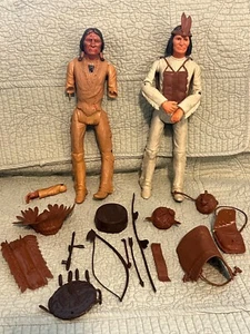 Vintage Marx Johnny West GERONIMO & CHIEF CHEROKEE und Zubehör - Bild 1 von 17
