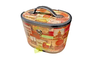 Paris French Ads Purse Carry-On Hard Body BOHO Retro Clutch Handbag Travel Bag - Picture 1 of 6