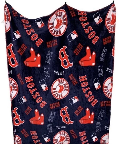 Boston Red Sox Blanket Genuine Merchandise 100% polyester 60“ X 50” Cover