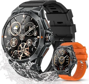 Smartwatch (2 Bänder) 1,43" HD Bildschirm Herzfrequenz Fitness Tracker Android IOS - Bild 1 von 8