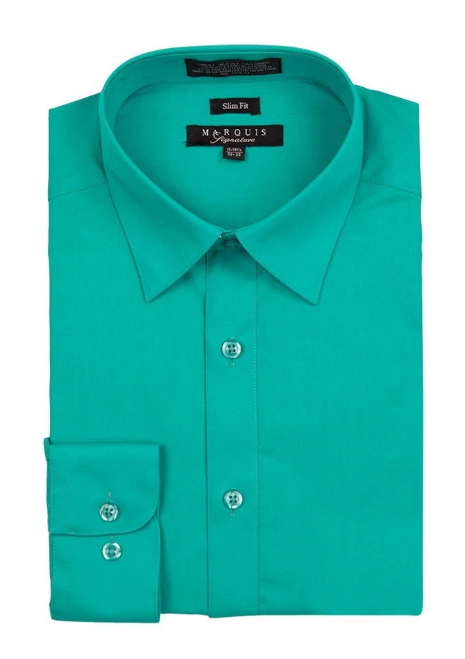 Camisa de vestir básica ajustada Marquis para hombre Foto 1 de 1