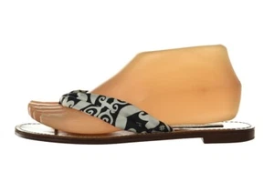 Zapatos de mujer Steve Madden talla 7 blancos negros estampados tanga sandalias chanclas - Imagen 1 de 6