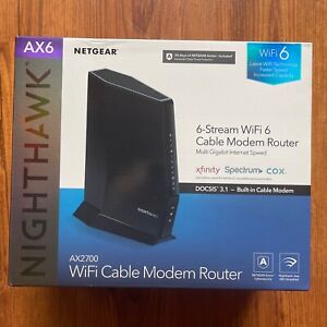 Netgear AX6 Nighthawk AX2700 WiFi 6 Cable Modem Router