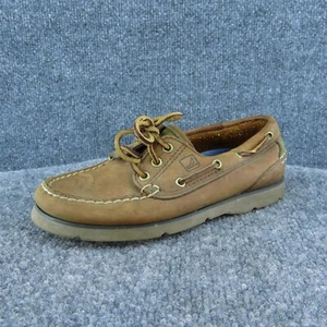 SPERRY Top-Sider Jungen Bootsschuh elegant braun Leder Schnürschuh Größe Y 1,5 Medium - Bild 1 von 8