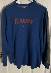NIKE FLORIDA GATOR THERMAL LONG SLEEVE SHIRT S SMALL NWT ORANGE BLUE YOUTH - Picture 1 of 5