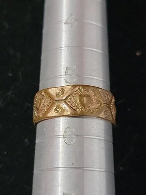 Victorian Gilt Brass Cigar Band Ring. Size 5 1/2. - Image 1 of 4
