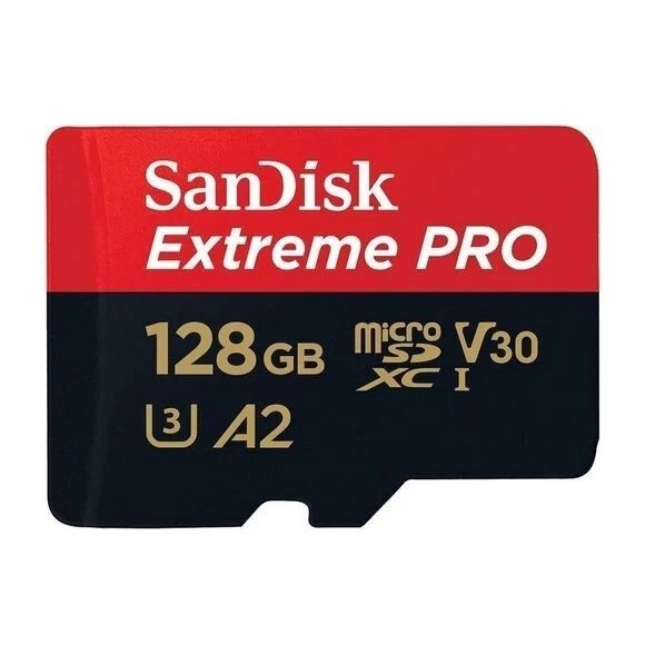 SanDisk 128GB Extreme Pro A2 UHS-I V30 U3 MicroSDXC Memory Card SDSQXCD-128G - Image 1 of 1