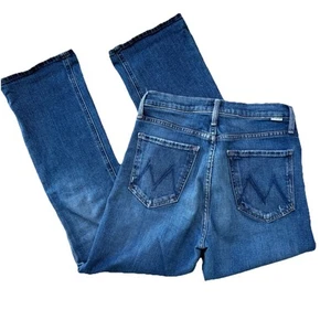 MOTHER Womens The Tripper Gutterpunk Wash Button Fly Denim Blue Jeans Sz 26 - Picture 1 of 9