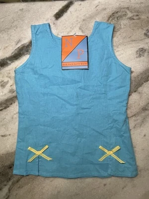 Top Boutique Nick Nack Patty Wack Azul Mezcla de Lino Talla 6 Niñas Nuevo con Etiquetas Foto 1 de 4