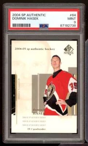 Dominik Hasek Card 2004-05 SP Authentic (pop 2) #64 PSA 9 - Picture 1 of 2