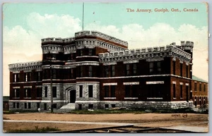 Postal Guelph Ontario c1910 The Armoury Wellington County - Imagen 1 de 2