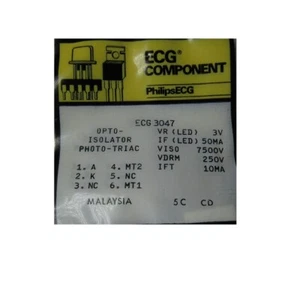 Integrated Circuit Sylvania Ecg 3047 Opto Isolator Photo Triac - Picture 1 of 1