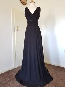 COAST black frankie party maxi Grecian dress sz 16 evening Long wedding prom - Picture 1 of 13