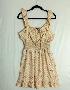 Lily Rose Kleid Damen XXL rosa weiß Farbe Blumen Sommerkleid Flatterärmel fließend - Bild 1 von 8