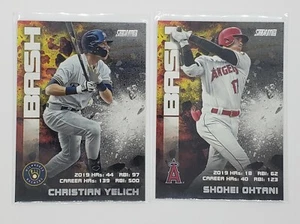 🔥(2)Shohei Ohtani + Christian Yelich 2020 Topps Stadium Club Bash and & Burn 🔥 - Picture 1 of 2