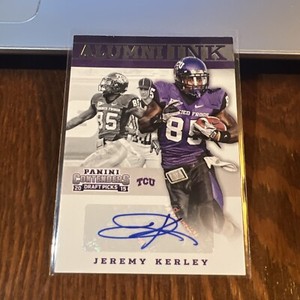 JEREMY KERLEY 2015 CONTENDERS DRAFT PICKS ALUMNI INK AUTO TCU HORNED FROGS JETS