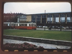 Vintage 1950er 35mm Rutsche - Wien - Wien Westbahnhof Bahnhof Strassenbahn - Bild 1 von 2